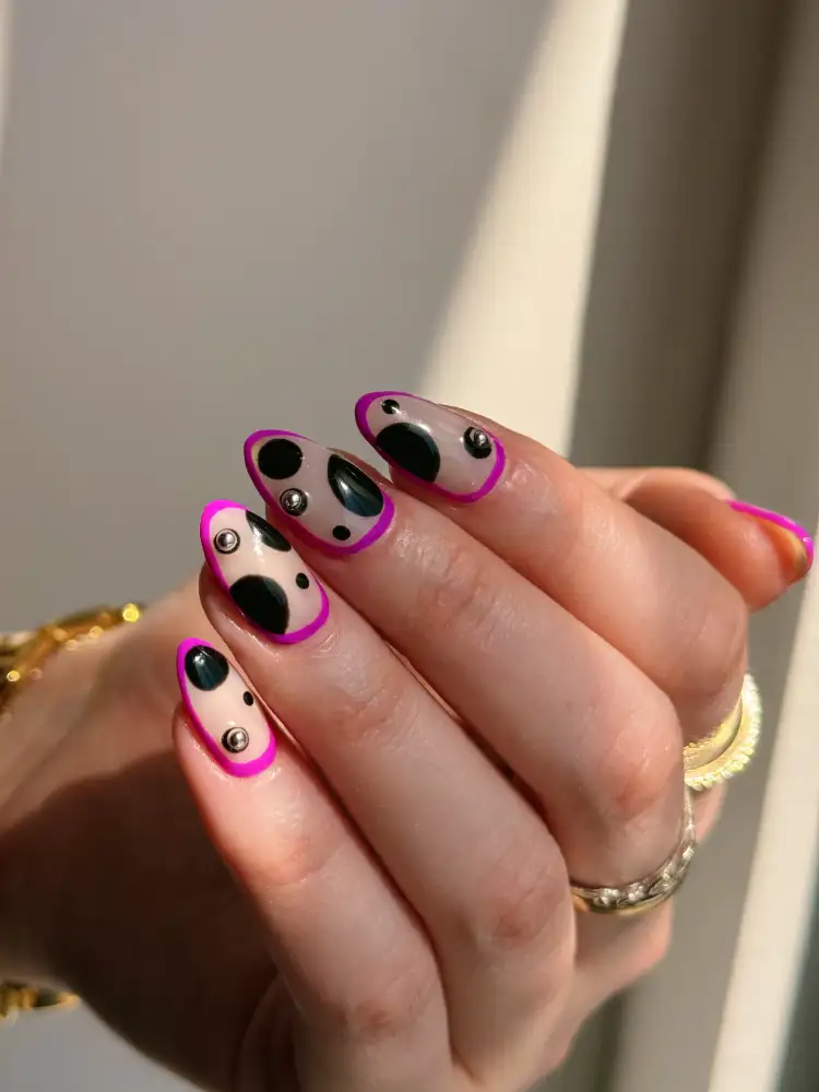 Bold Polka Dot French Tips View