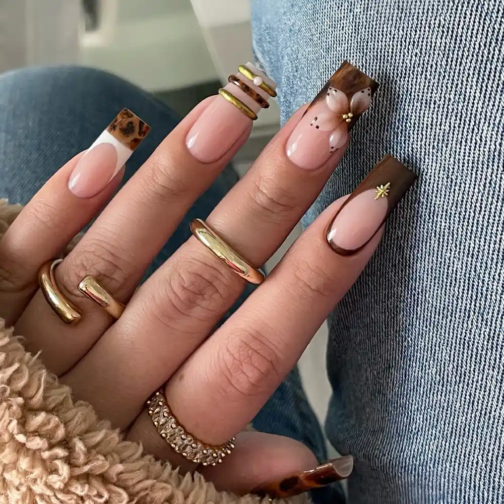 Brown French Tips View