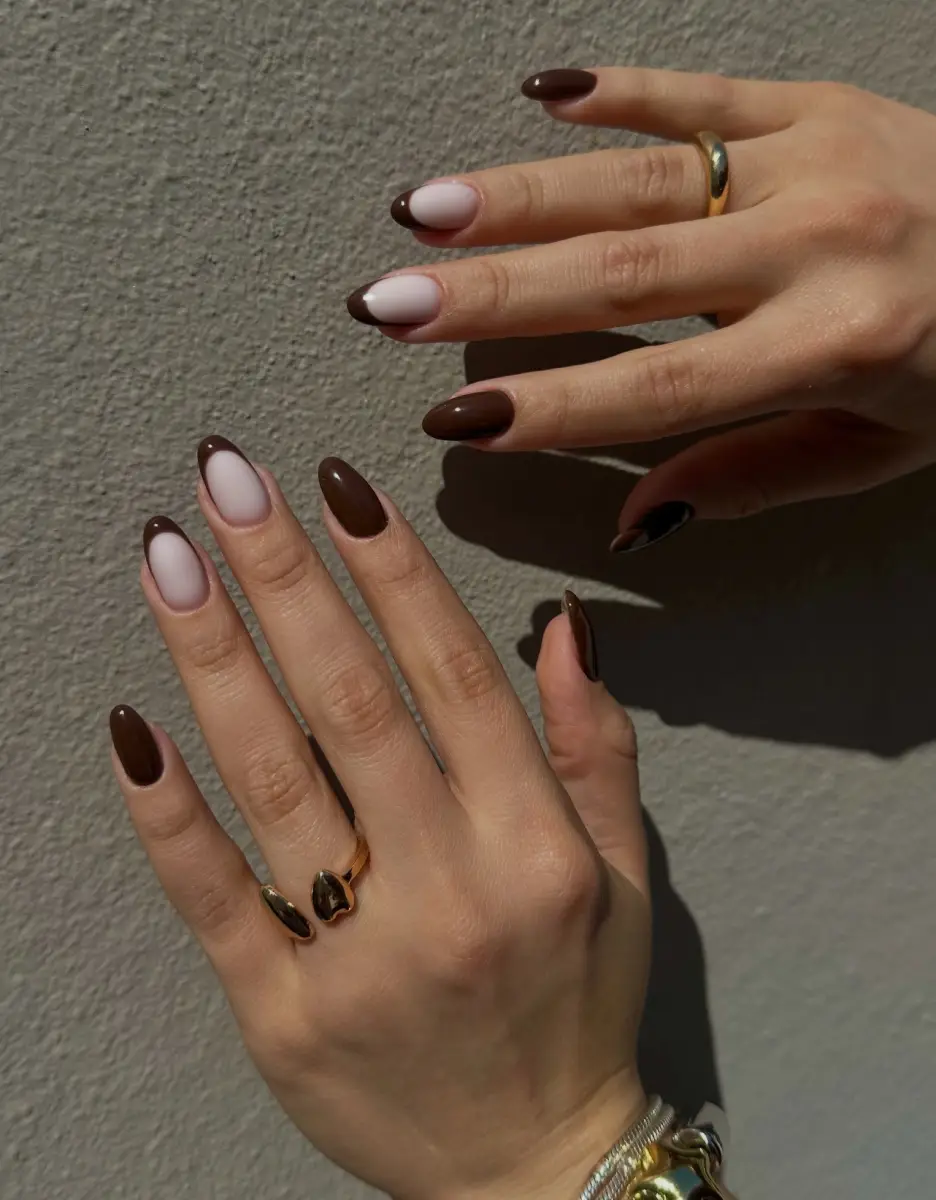 Chocolate French Tips That Never Miss View
