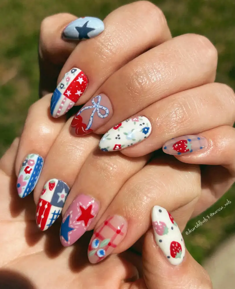 Cottagecore Americana Nails View