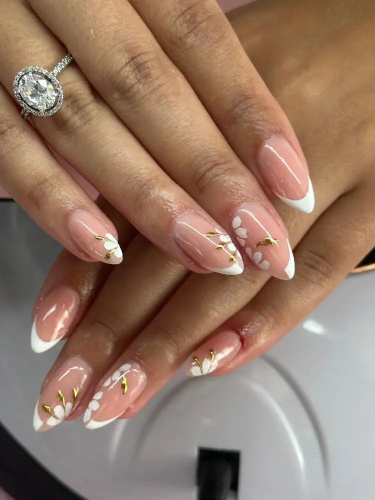 Floral French Baddie Nails View