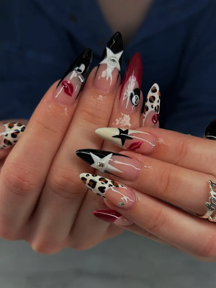 Hot Girl Mix and Match Nails View