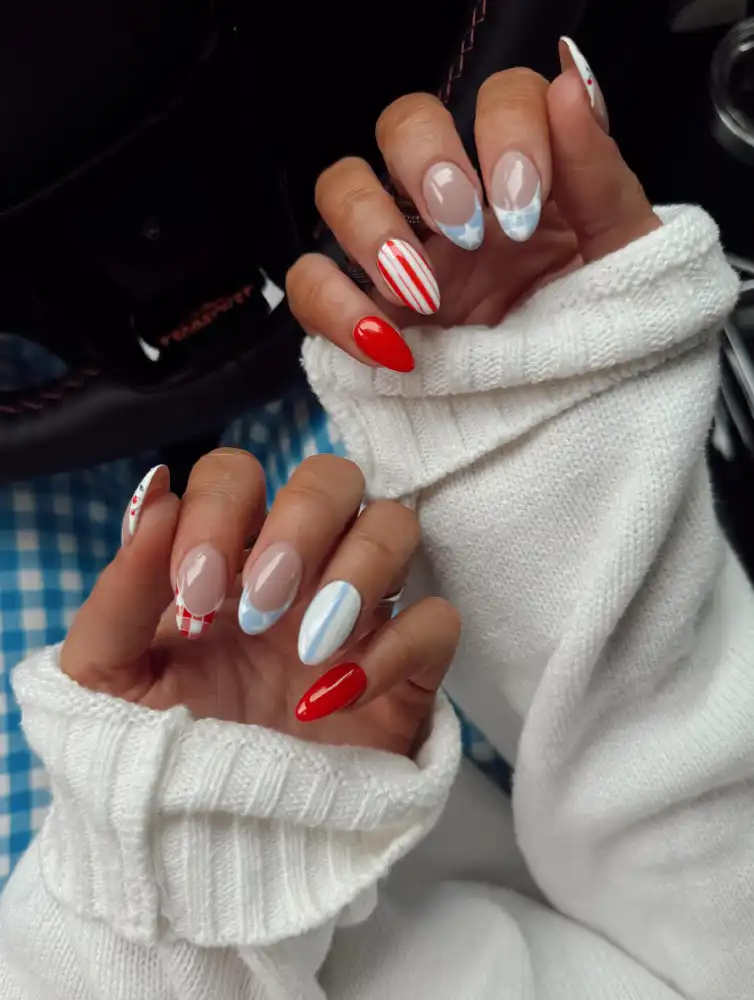 Patriotic Picnic Nails View