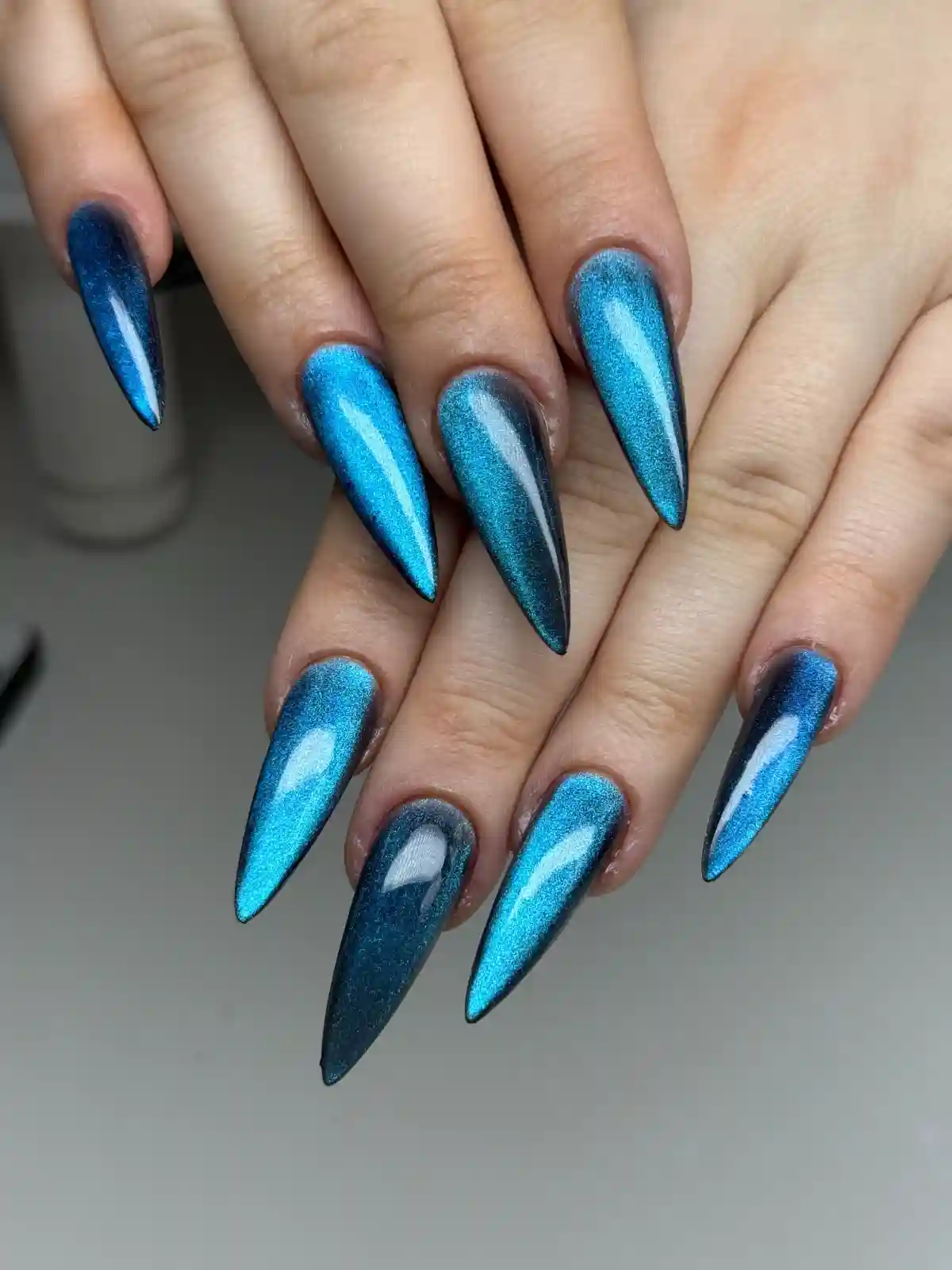 Blue Cat Eye Stilettos Main View
