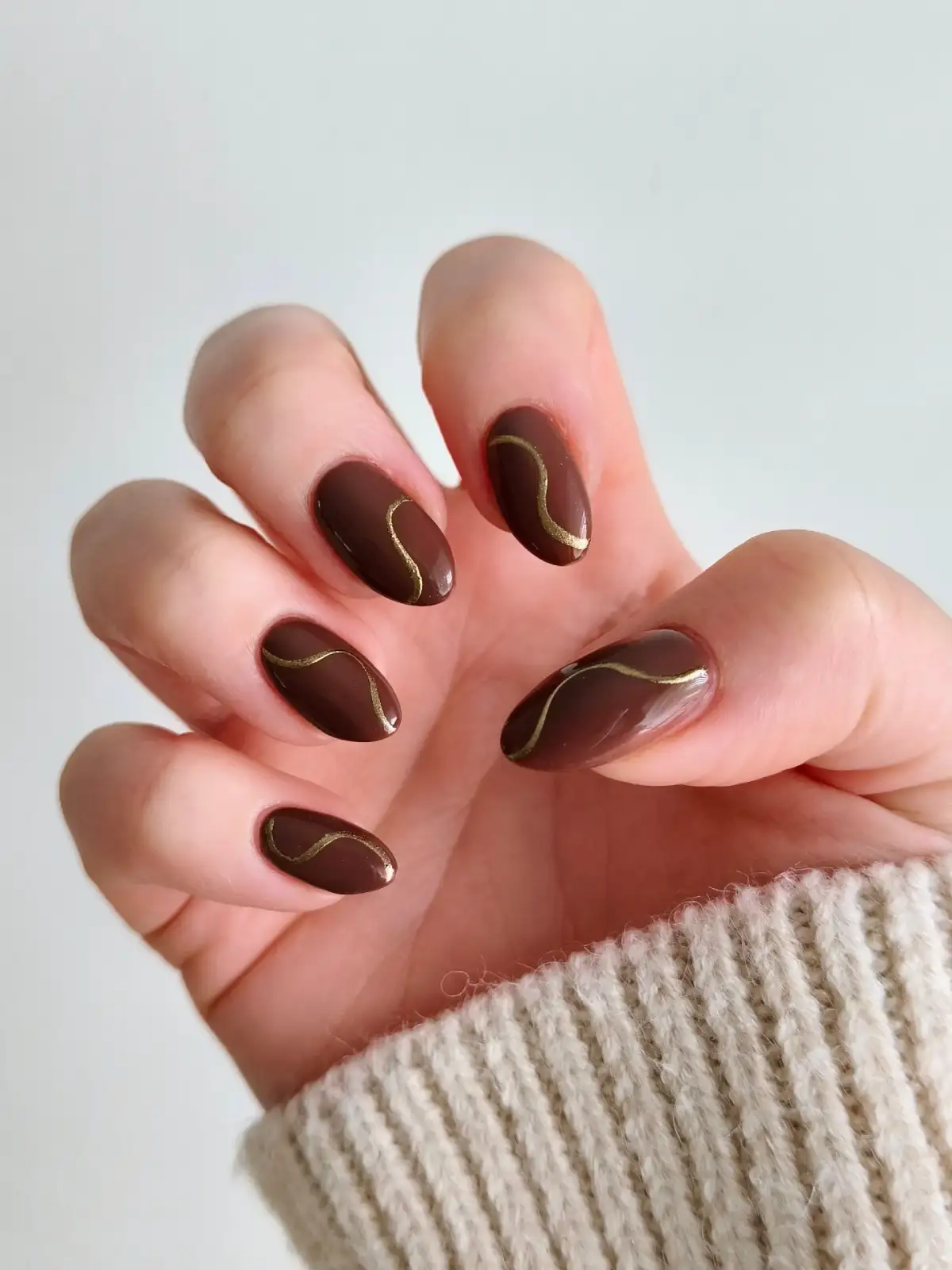 Chocolate With A Gold Wave Main View
