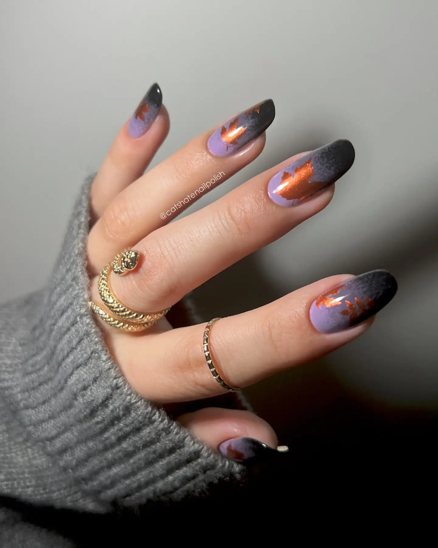 Copper Leaves on Lilac Thumbnail 2