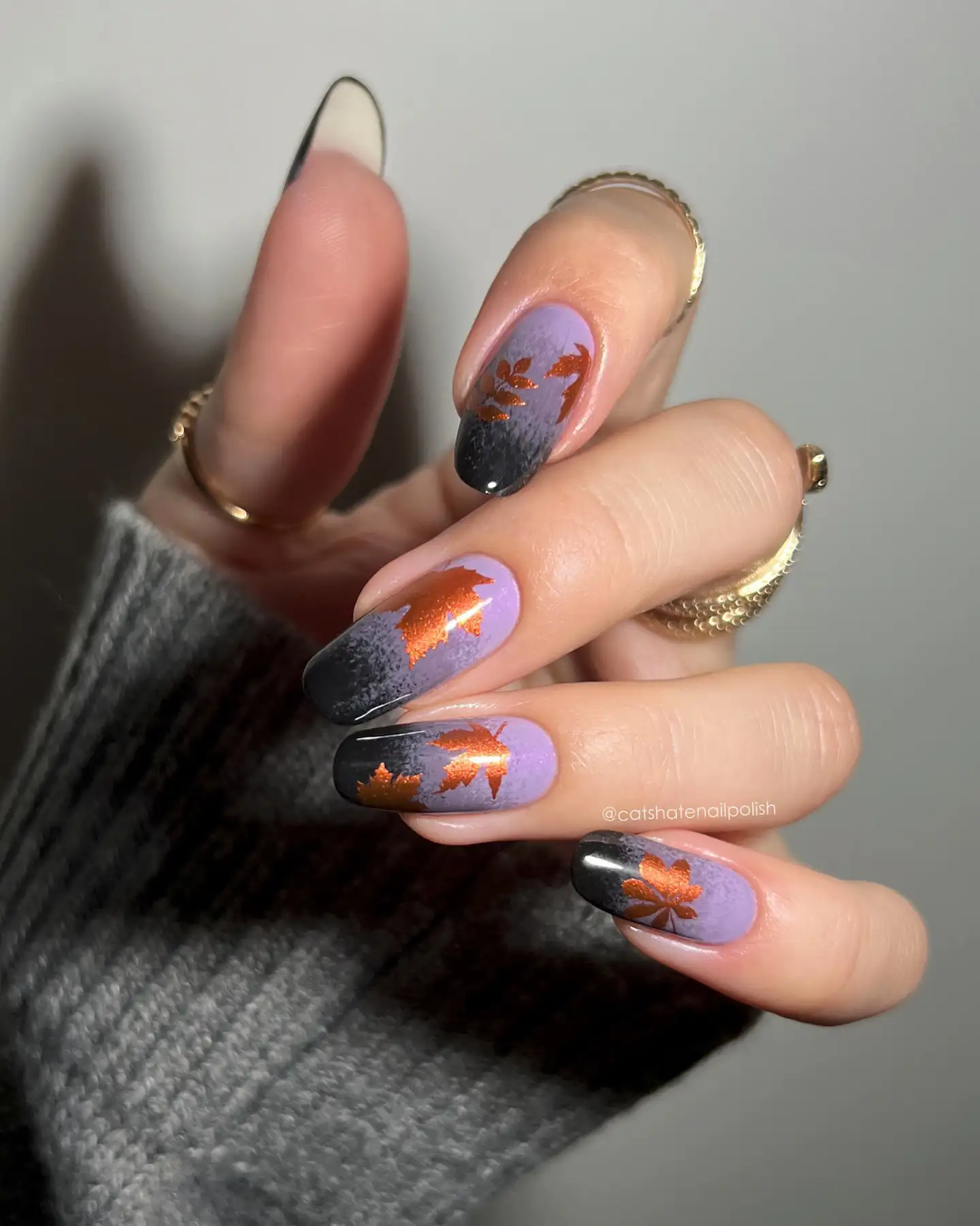 Copper Leaves on Lilac Thumbnail 3