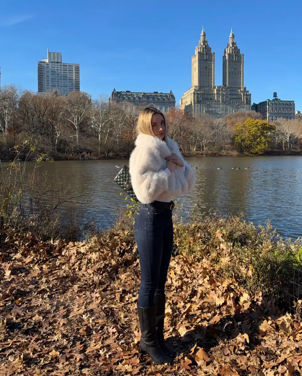 Cropped Faux Fur Skinny Jeans Thumbnail 2