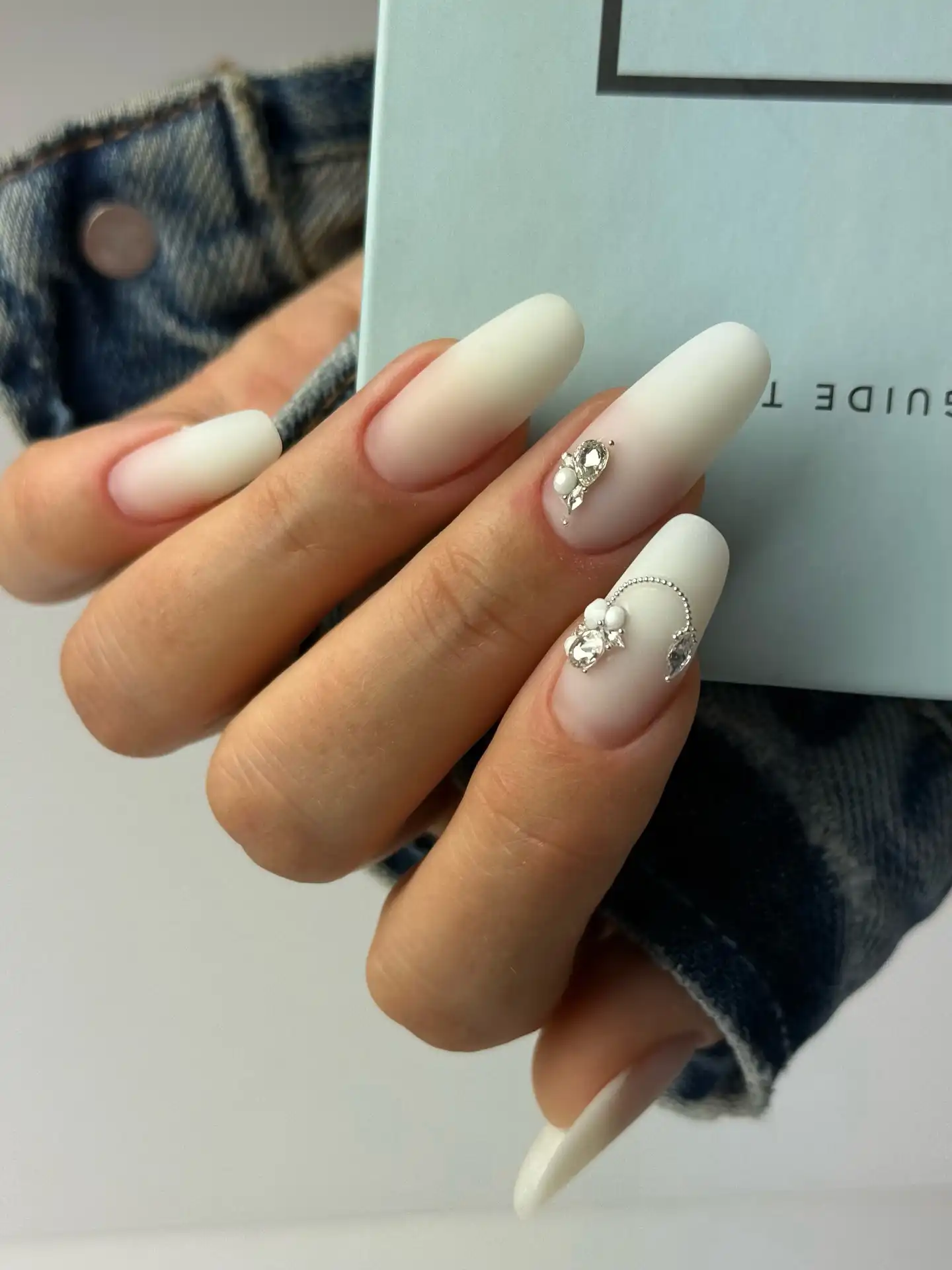 Matte Milky Ombre with Jewels Thumbnail 2