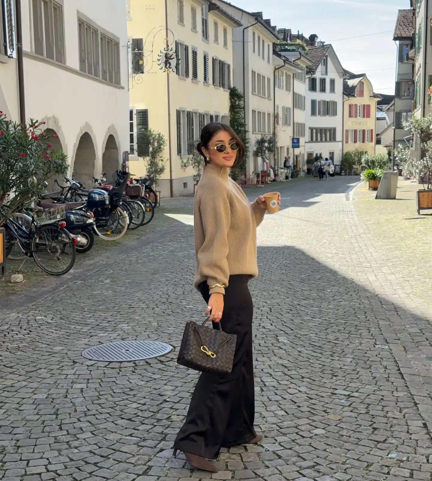 Monochrome Knit Wide Trousers Thumbnail 2