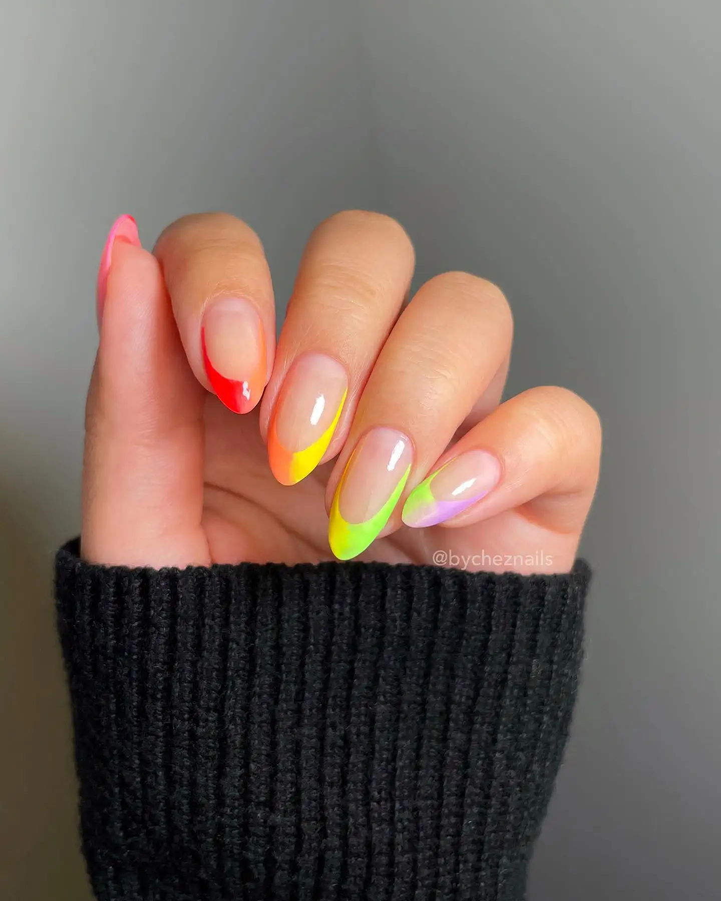 Neon French with Smiley Ring Thumbnail 2