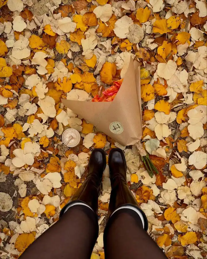 Plaid Jacket Knee High Boots Main View