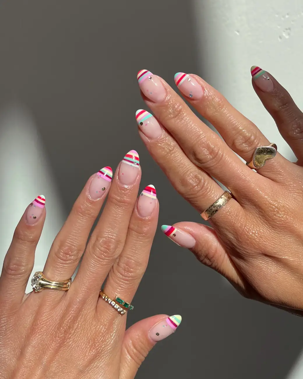 Rainbow Stripe French with Stars Thumbnail 3