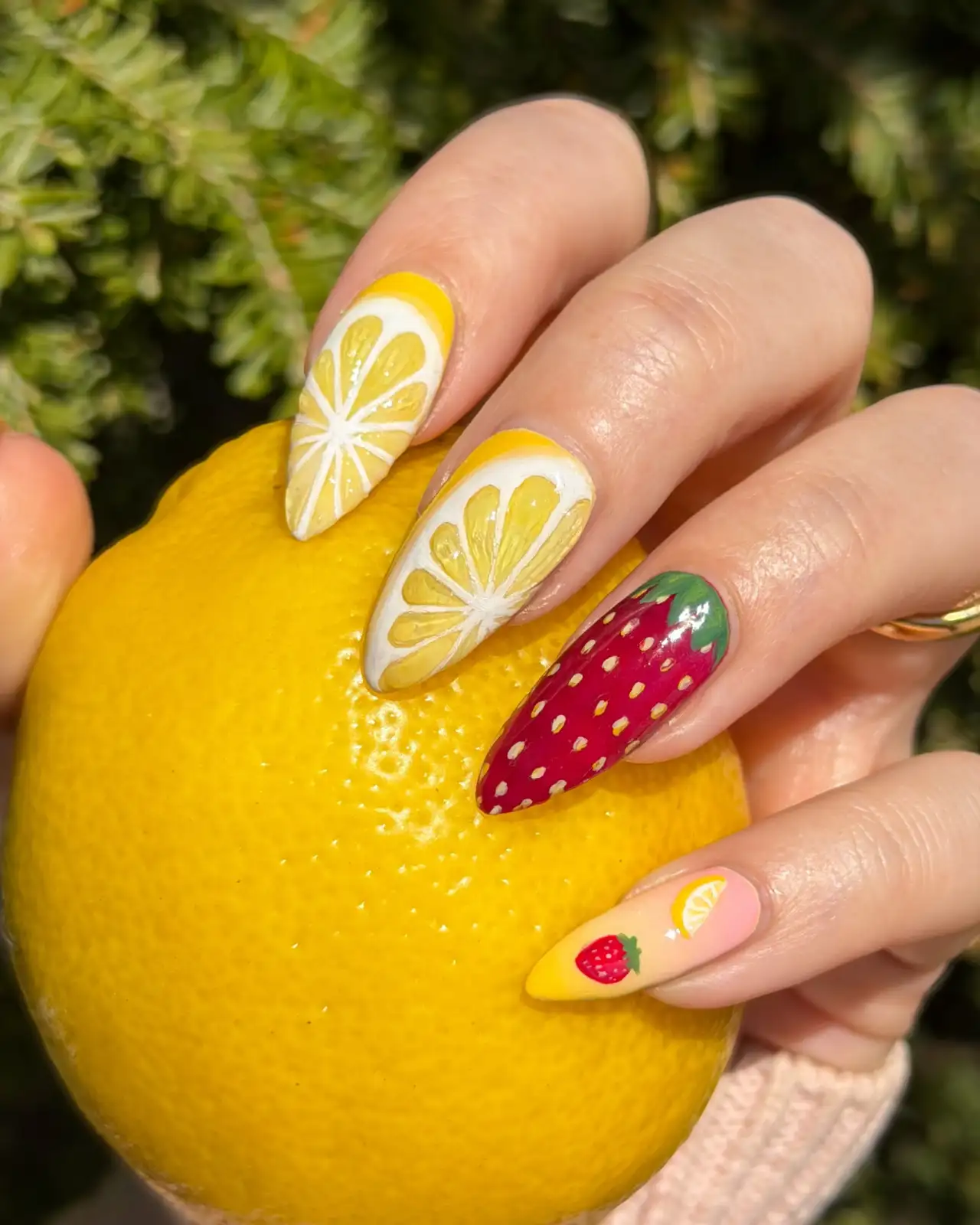 Realistic Lemon Slices with Strawberry Main View