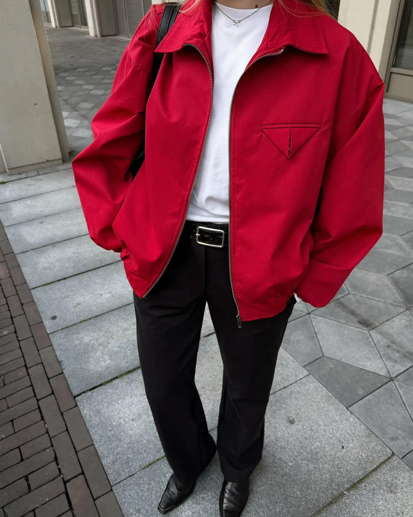 Red Jacket Wide Leg Trousers Main View