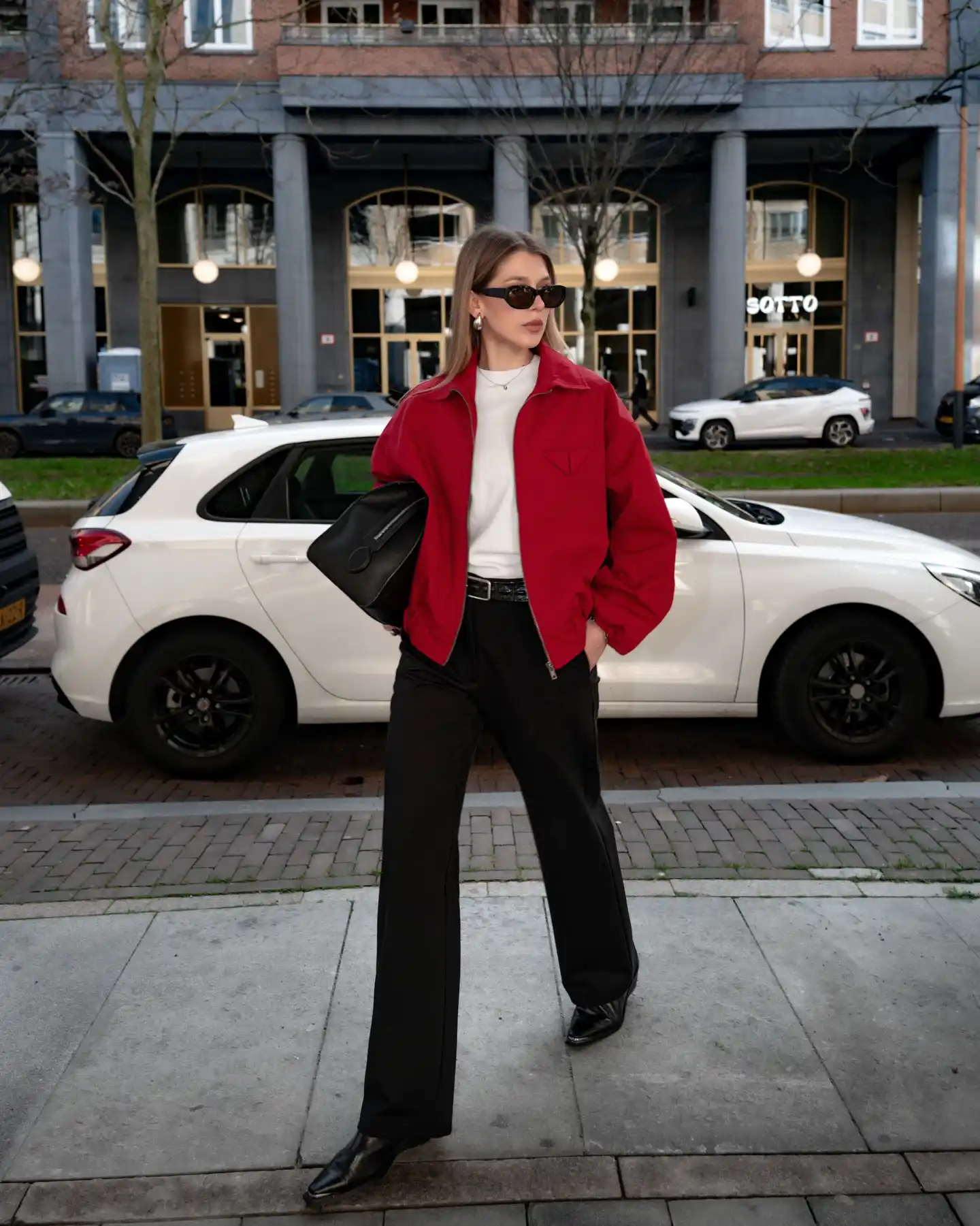 Red Jacket Wide Leg Trousers Thumbnail 3