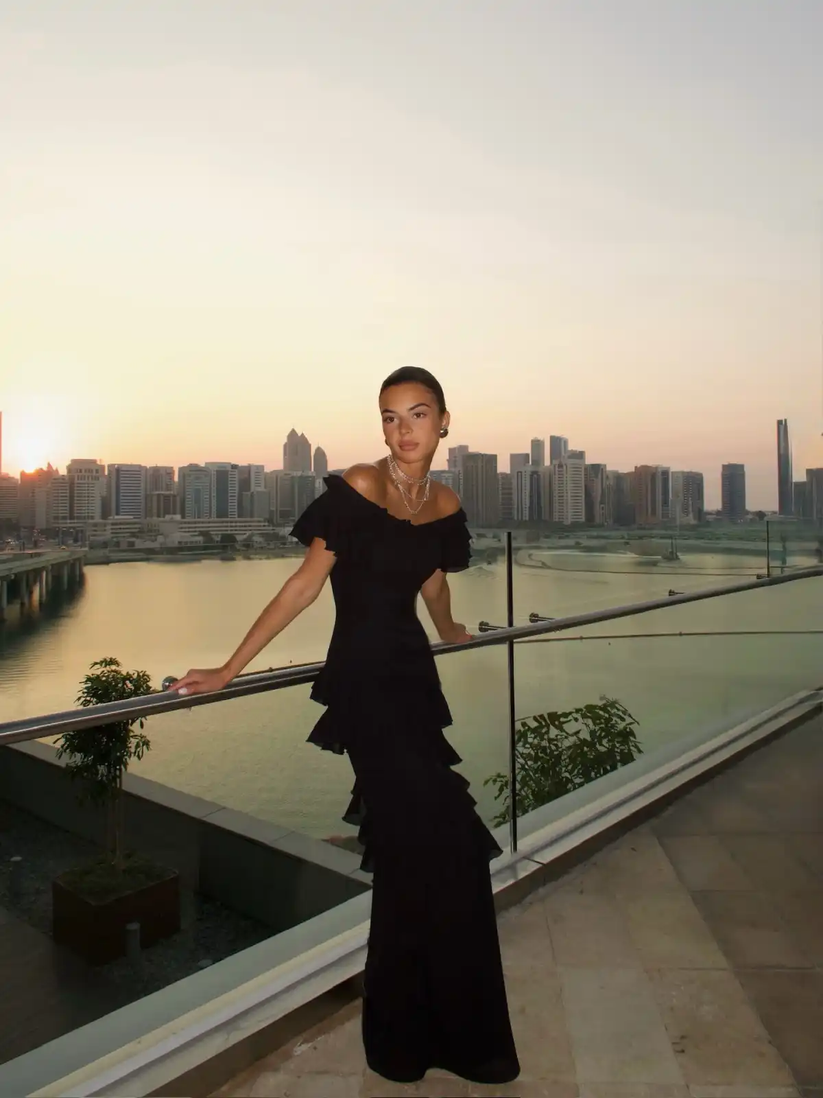 Ruffled Off-Shoulder Gown Thumbnail 3