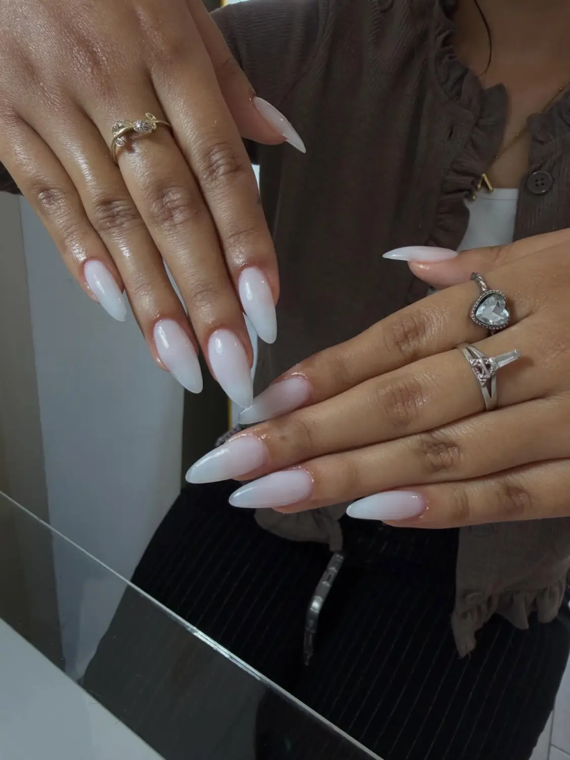 True Milky White Baddie Nails Thumbnail 2