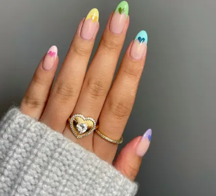 Colorful French Tip Nails