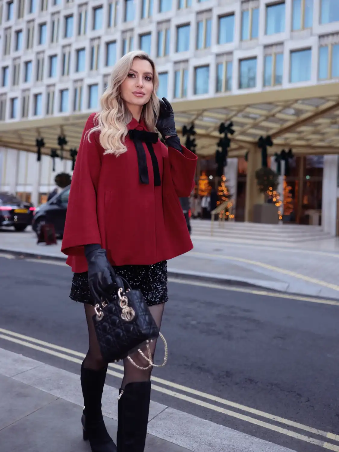A Chic Red Cape Black Sequins - Inspiration 4