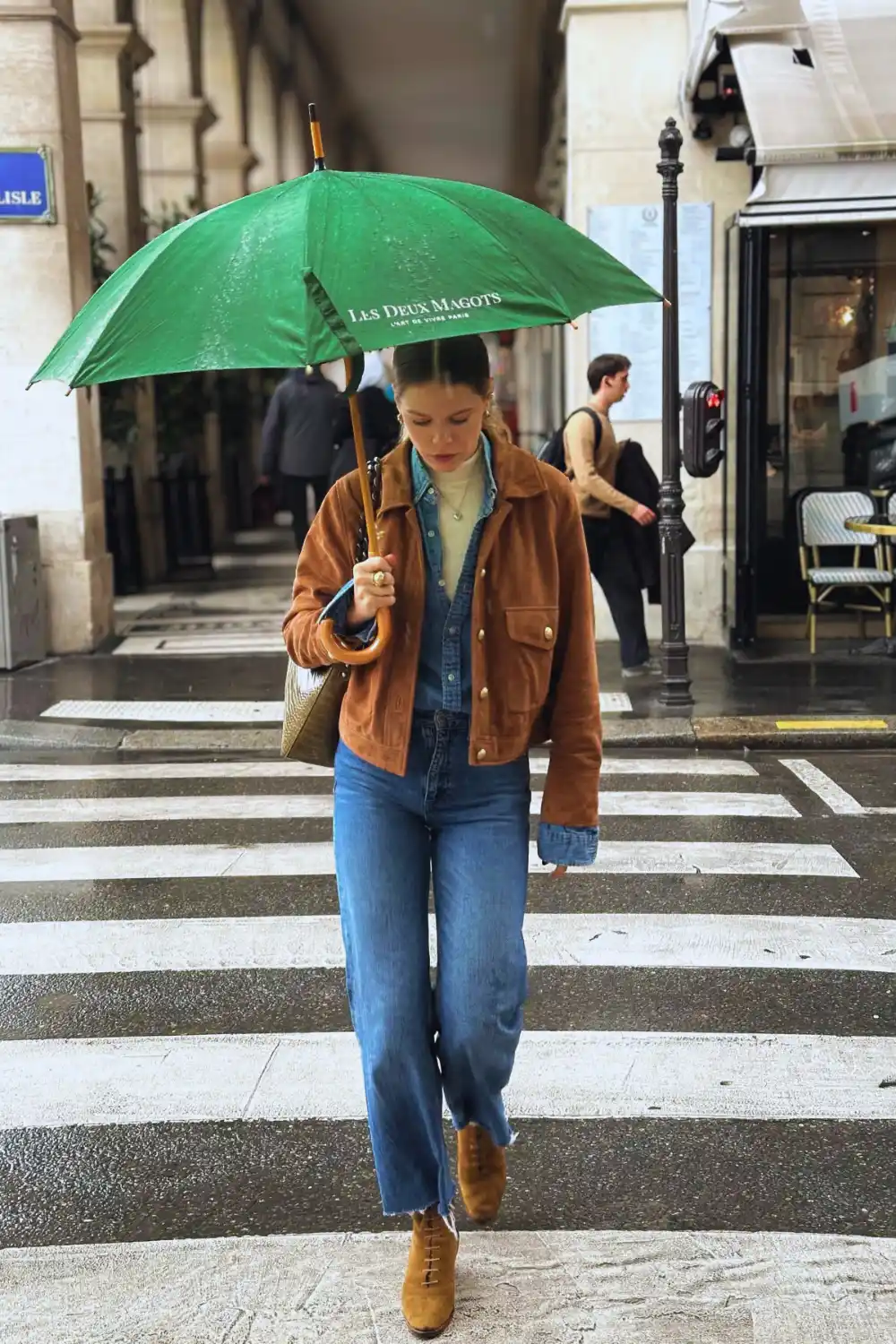 Brown Jacket and Denim Styling