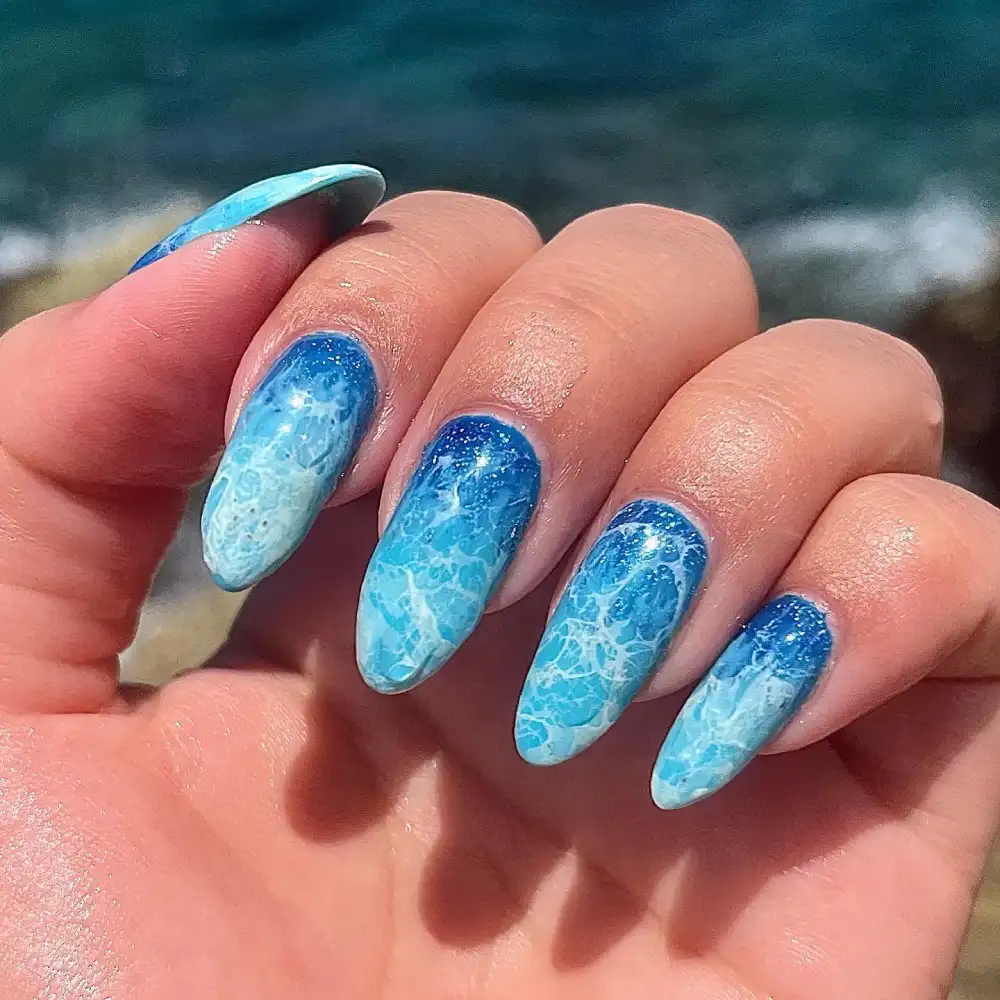 Deep ocean wave nails concept