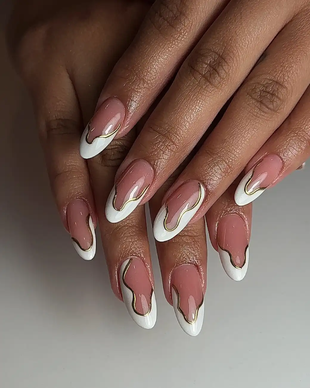 Gold Outline Vanilla French design 1