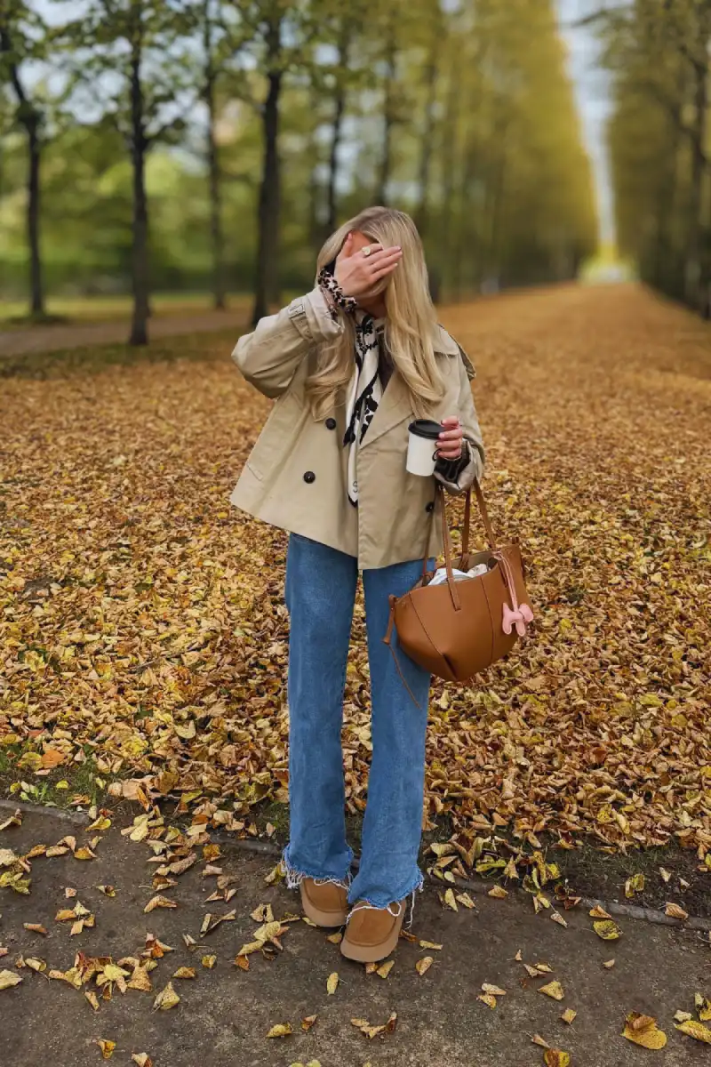 Printed Blouse and Relaxed Denim Styling