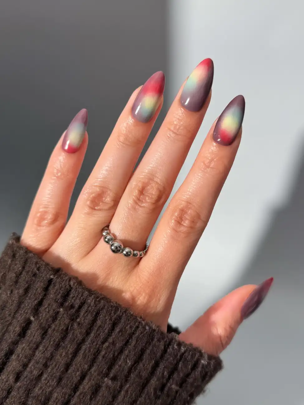 Colorful Fall Aura Nails - Inspiration 1
