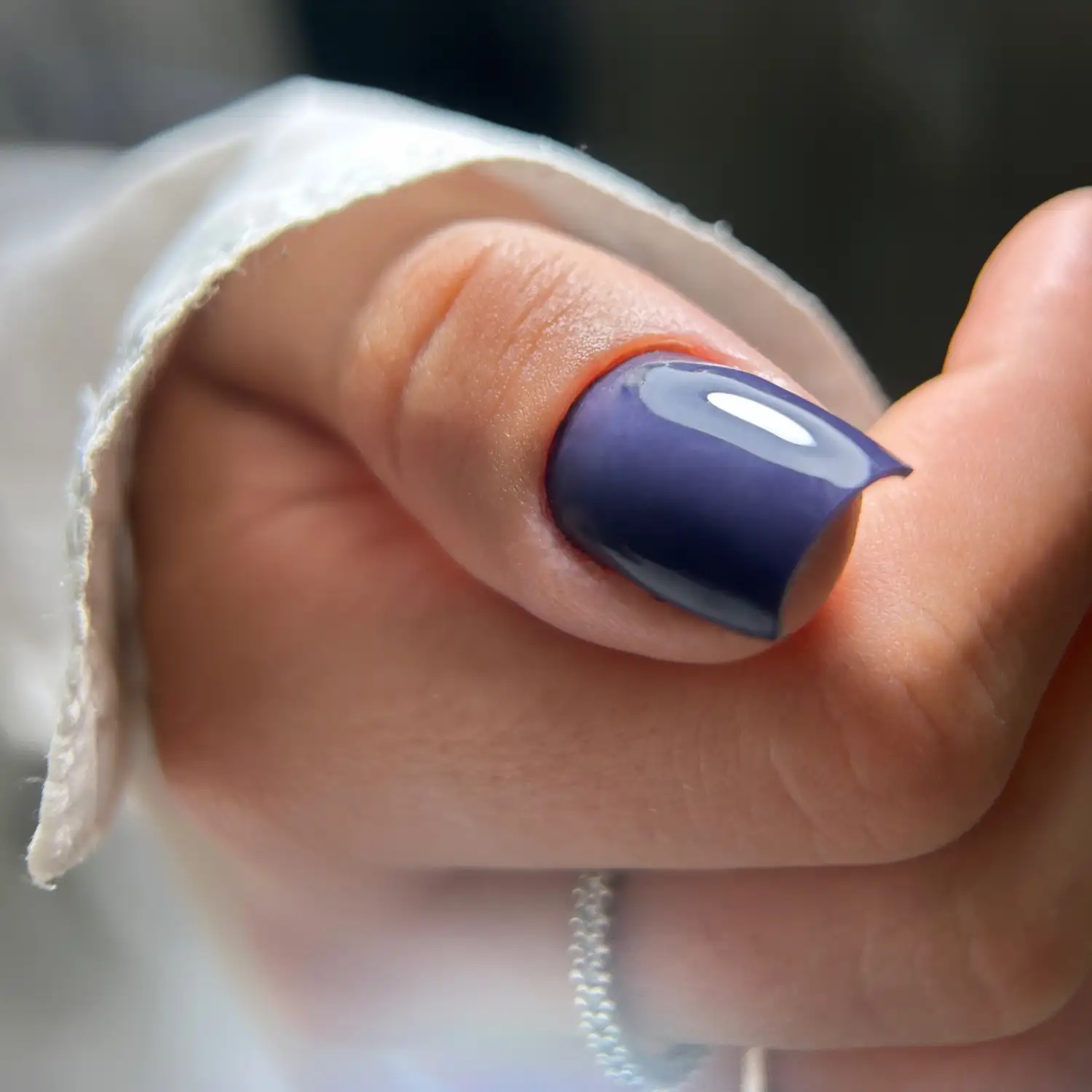 Glossy navy blue nail inspiration 2