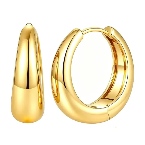 Gold hoop earrings