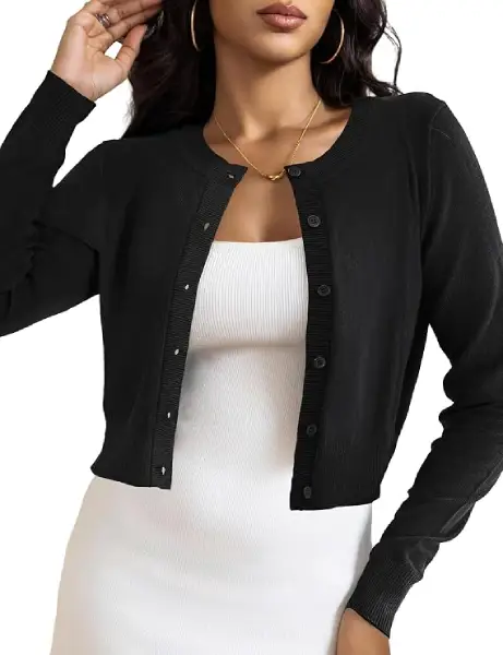 Gray Button-Up Cardigan