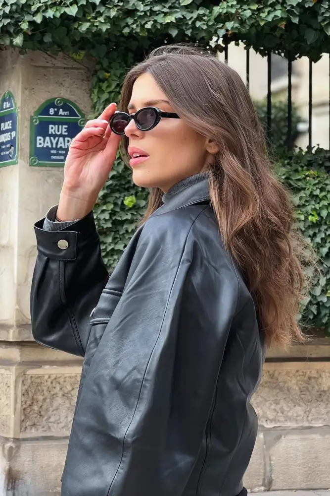 Leather Jacket With a Mini Skirt - Inspiration 2