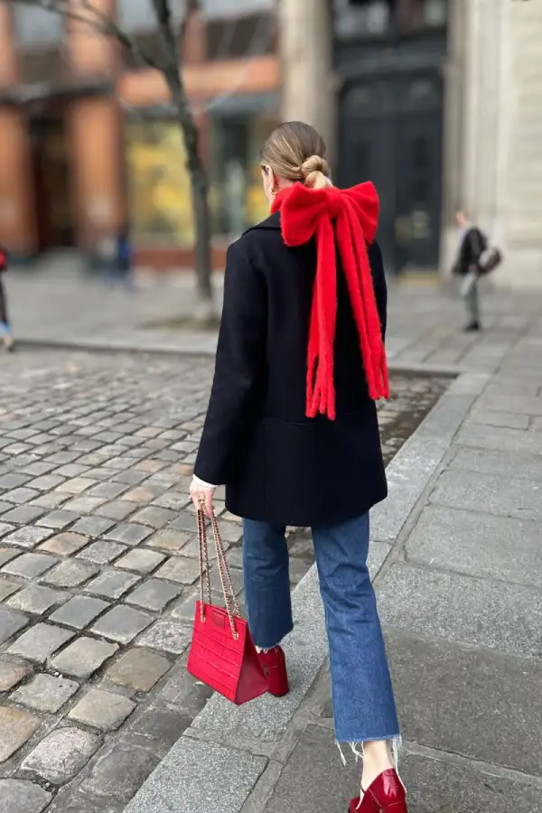 Red Mary Janes & A Cozy Red Scarf - Inspiration 3