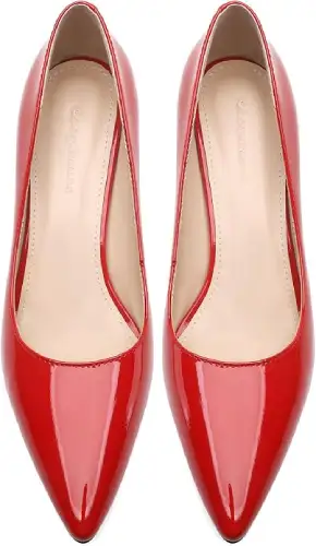 Red Pointed-Toe Heels